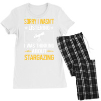 Sorry I Was Not Listening Stargazing Stargaze 70s Women's Pajamas Set | Artistshot