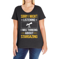 Sorry I Was Not Listening Stargazing Stargaze 70s Ladies Curvy T-shirt | Artistshot