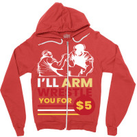 Arm Wrestle For 5 Arm Aesthetic Zipper Hoodie | Artistshot