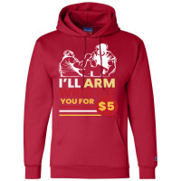 Arm Wrestle For 5 Arm Aesthetic Champion Hoodie | Artistshot