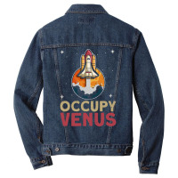 Occupy Venus Venus Planet Space Lover Men Denim Jacket | Artistshot