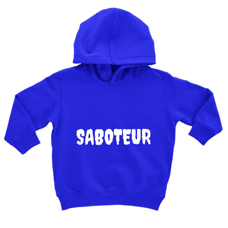 Dr. Gameshow Merch Saboteur White Font Lettering Toddler Hoodie by tambahwati | Artistshot