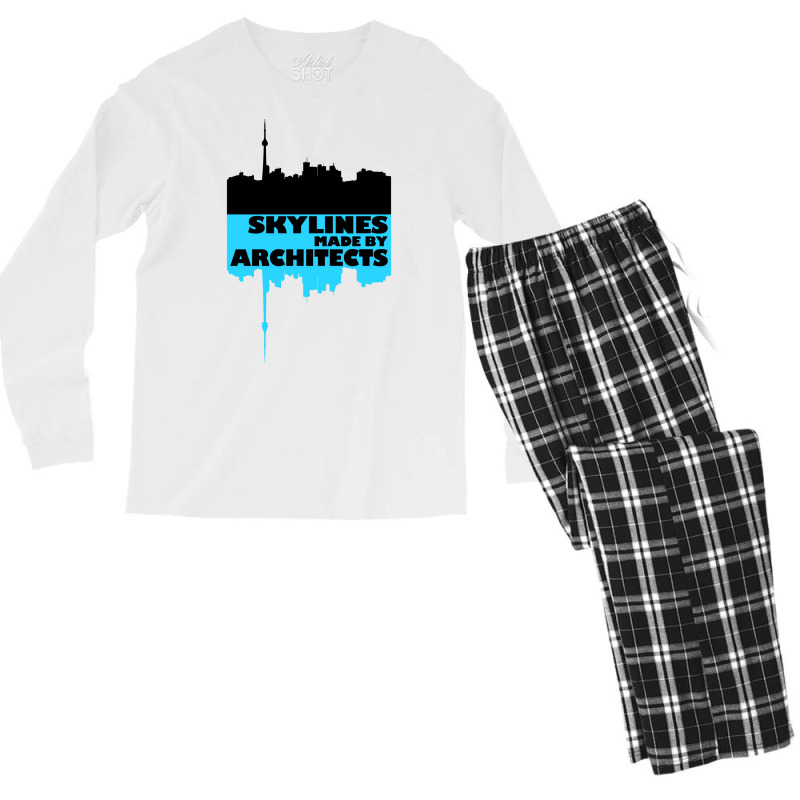 Skylines Made By Architects  Gift Men's Long Sleeve Pajama Set | Artistshot