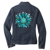 Winter Sunflower Ladies Denim Jacket | Artistshot