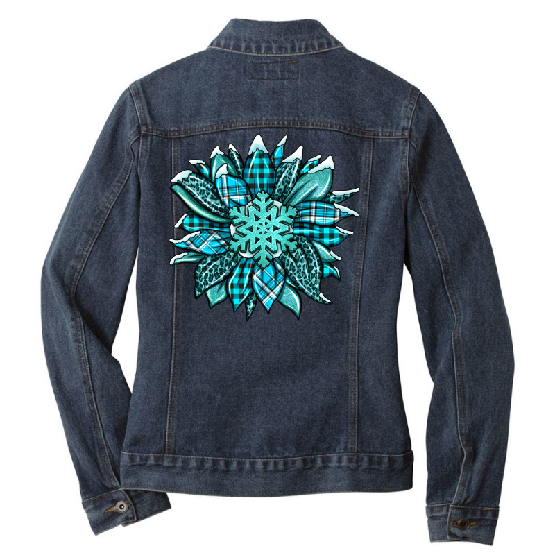 Winter Sunflower Ladies Denim Jacket by Jasminsmagicworld | Artistshot