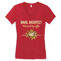 Powered By Coffee Naval Architect Hippie Women's V-neck T-shirt | Artistshot