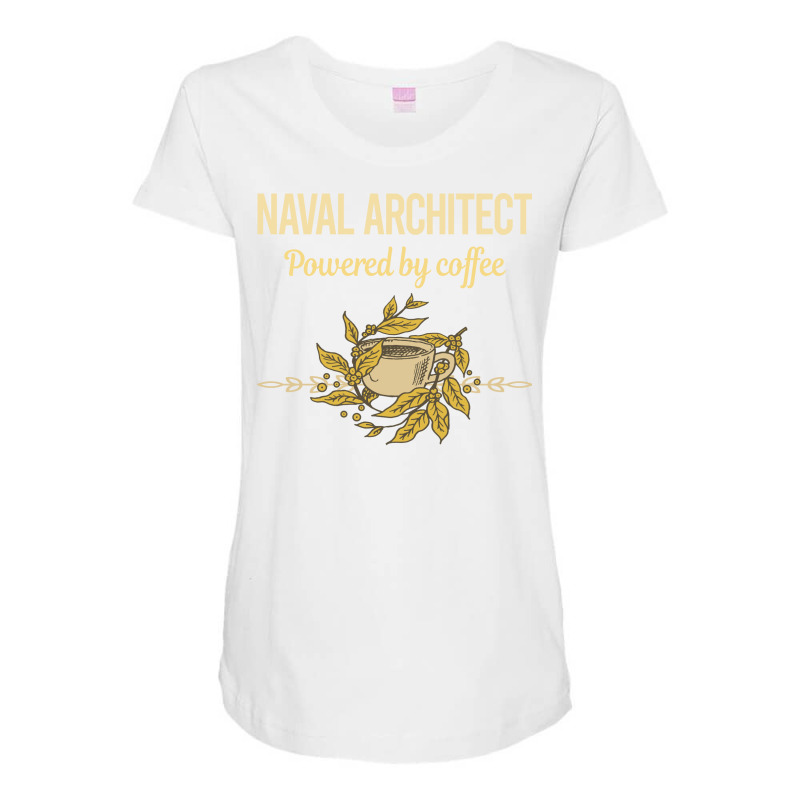 Powered By Coffee Naval Architect Hippie Maternity Scoop Neck T-shirt by querolezoti0 | Artistshot