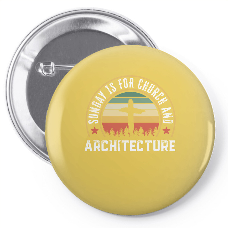 Church And Architecture Funny Christian Faith Gift Green Pin-back Button | Artistshot