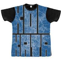 Kolkata India City Map Typography Blueprint Graphic T-shirt | Artistshot