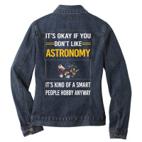 Funny Smart People Astronomy Nature Ladies Denim Jacket | Artistshot