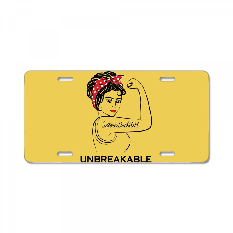 Intern Architect Unbreakable Humor License Plate | Artistshot