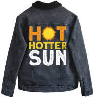 Hot Hotter Sun Sun Solar System Star Unisex Sherpa-lined Denim Jacket | Artistshot