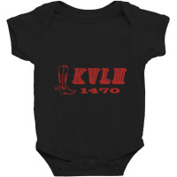 1470 Am Kvlh Oklahoma Country Radio Station Baby Bodysuit | Artistshot