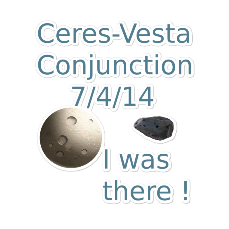 Ceres Vesta Conjunction Asteroids Green Sticker | Artistshot