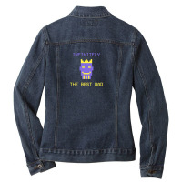 Infinitely Best Dad Ladies Denim Jacket | Artistshot