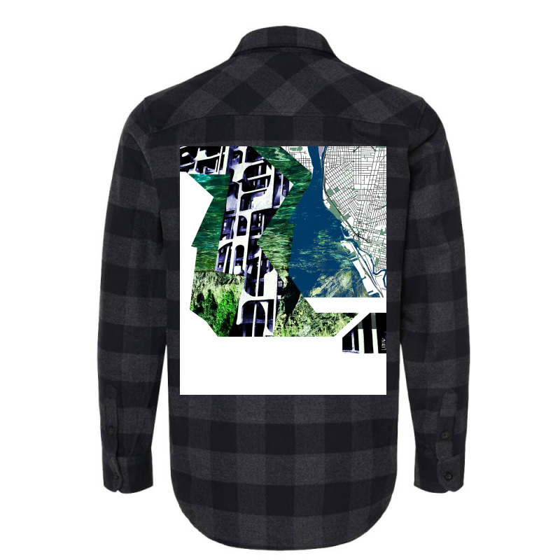 The City In Bedrock Map Ecopop Collage Trending Flannel Shirt | Artistshot