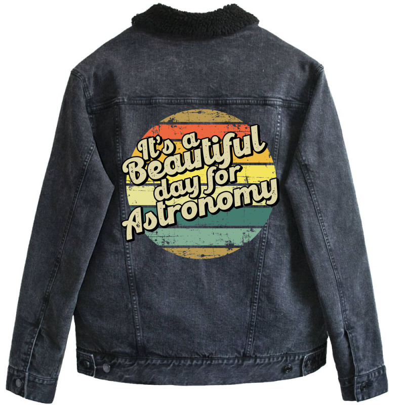 Astronomy Gift For Astronomer Perfect Present For Mother Dad Friend Hi Unisex Sherpa-lined Denim Jacket | Artistshot