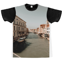 Venice River Architecture Photography Historical Buildings Hipster Graphic T-shirt | Artistshot