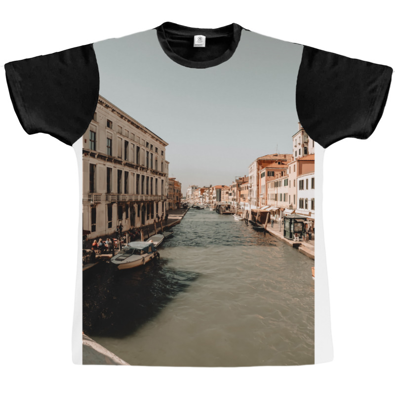 Venice River Architecture Photography Historical Buildings Hipster Graphic T-shirt | Artistshot