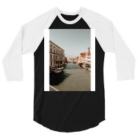 Venice River Architecture Photography Historical Buildings Hipster 3/4 Sleeve Shirt | Artistshot