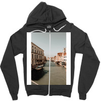 Venice River Architecture Photography Historical Buildings Hipster Zipper Hoodie | Artistshot