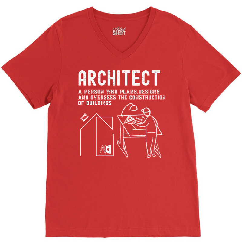 Vintage Architect Definition Cool V-neck Tee | Artistshot