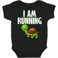 Slow Runner Turtle I Am Running Funny Runner Graphic Tank Top Baby Bodysuit | Artistshot