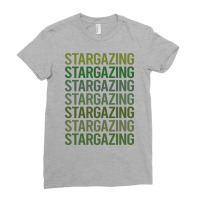 Green Text Stargazing Stargaze Summer Ladies Fitted T-shirt | Artistshot