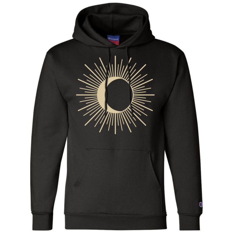 Sun Moon Eclipse Boho 80s Champion Hoodie | Artistshot