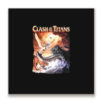 Clash Of The Titans (transparent) Metal Print Square | Artistshot