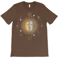 Boho Aesthetic Celestial Bodies Sun Moon Astronomy 70s T-shirt | Artistshot