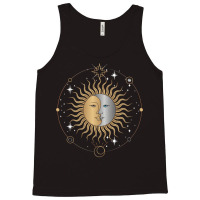 Boho Aesthetic Celestial Bodies Sun Moon Astronomy 70s Tank Top | Artistshot