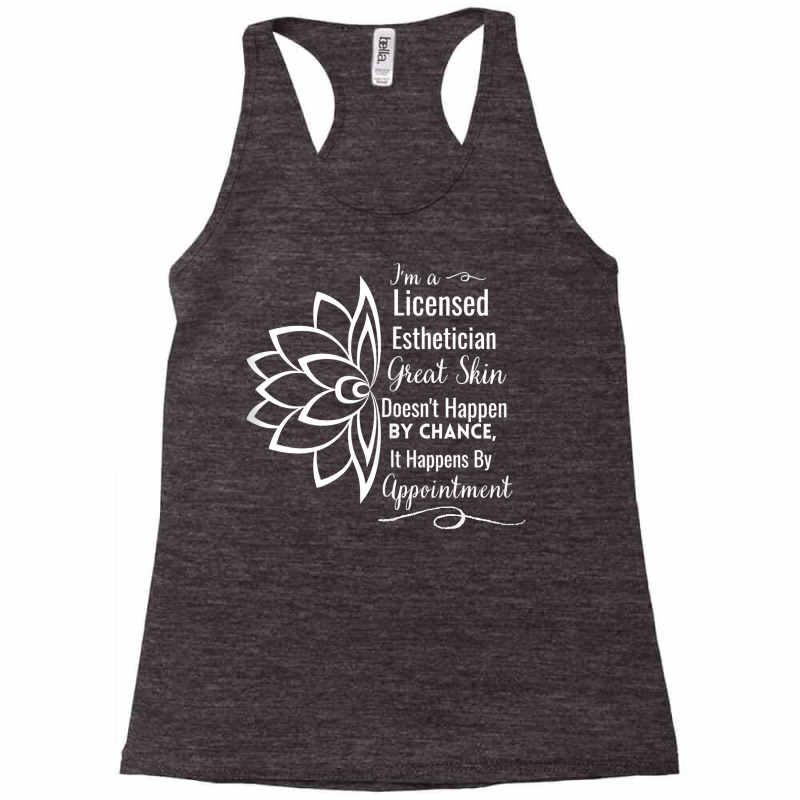 Licensed Esthetician Lotus Flower Esthetician Quote Tank Top Racerback Tank | Artistshot