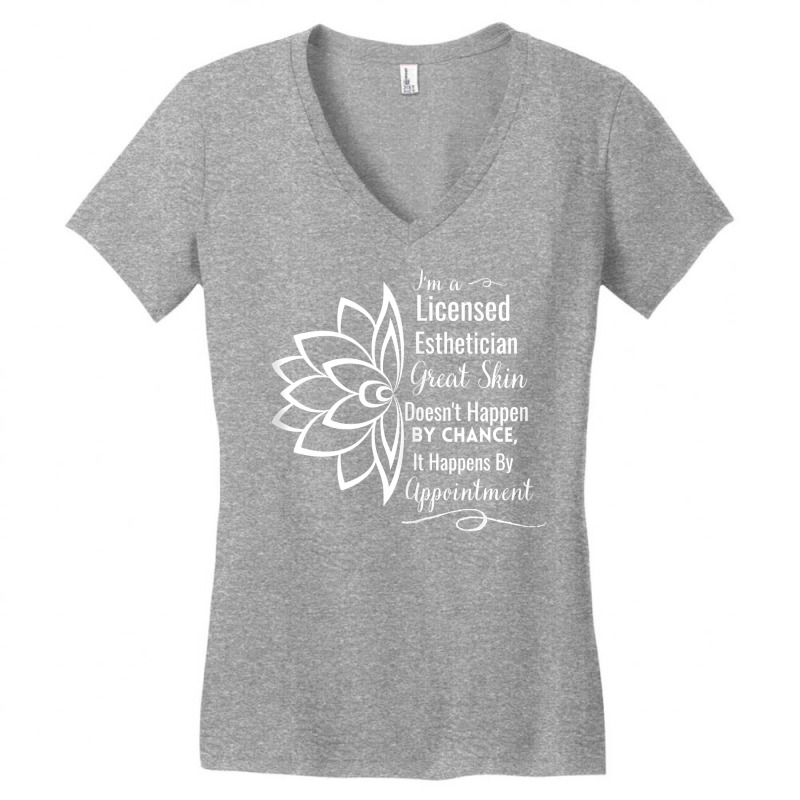 Licensed Esthetician Lotus Flower Esthetician Quote Tank Top Women's V-neck T-shirt | Artistshot