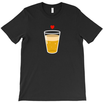 Heart I Love Beer Retro Vintage T-shirt Designed By Helmi Saputra