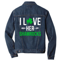 I Love Her Shamrocks Men Denim Jacket | Artistshot