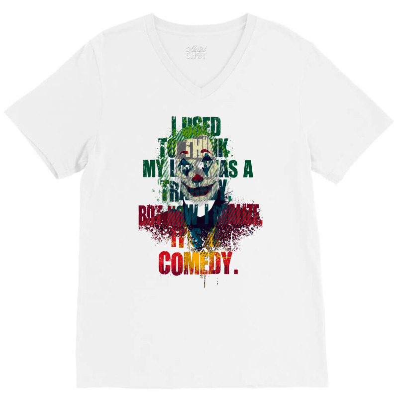 Tragedy Comedy V-neck Tee | Artistshot