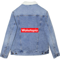 Woketopia Battle The Moral Ground Unisex Sherpa-lined Denim Jacket | Artistshot