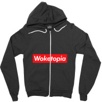 Woketopia Battle The Moral Ground Zipper Hoodie | Artistshot