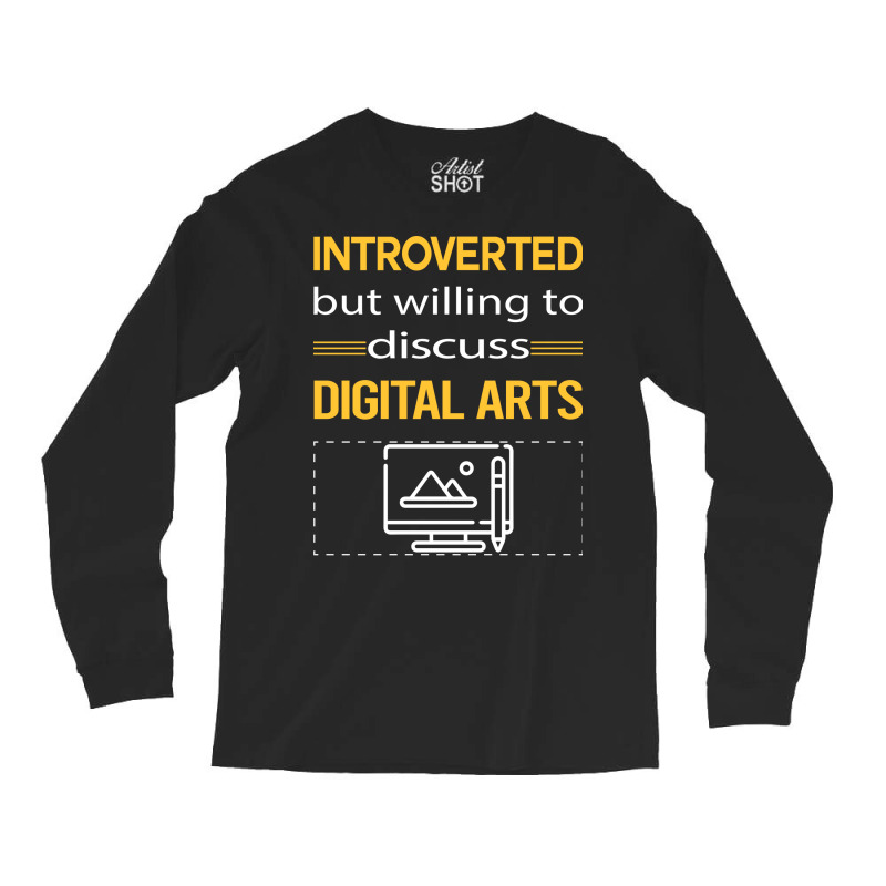 Funny Introverted Digital Arts Retro Long Sleeve Shirts | Artistshot