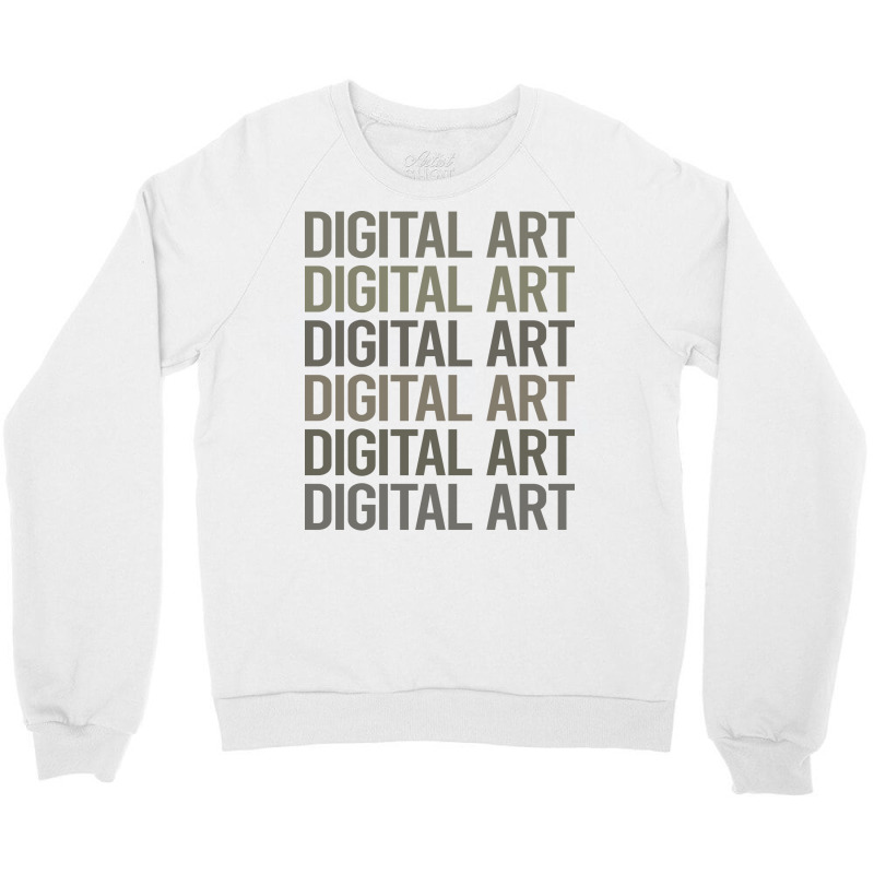 Gray Text Art Digital Arts Trending Crewneck Sweatshirt | Artistshot