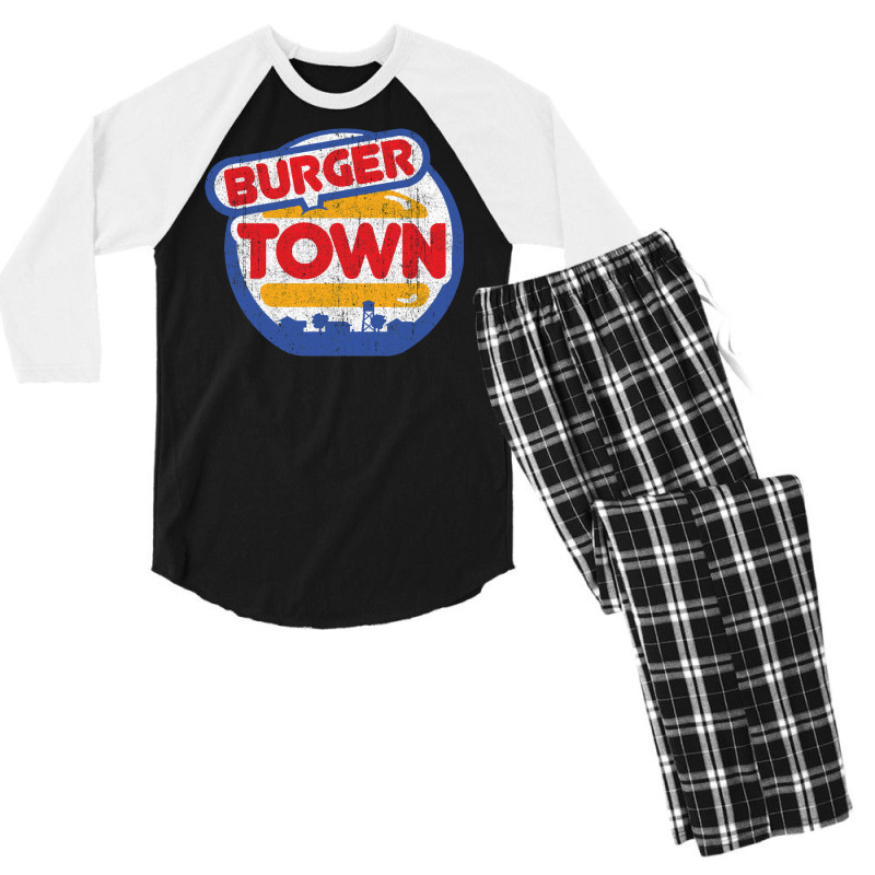 Burger Town (variant) 1 Men's 3/4 Sleeve Pajama Set by gurgenyahyaip | Artistshot