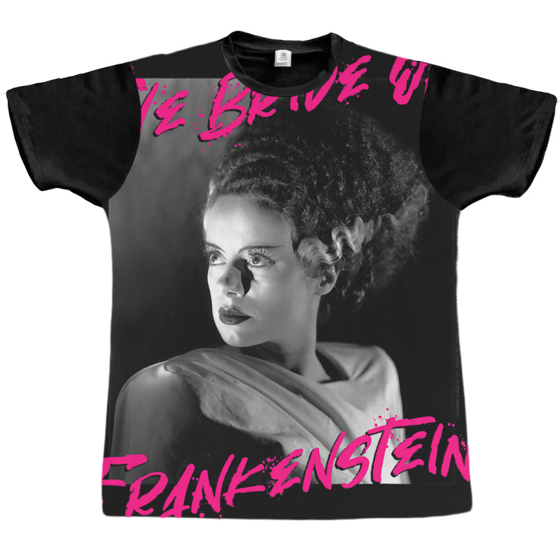 Universal Monsters The Bride Of Frankenstein Paint Splatter Graphic T-shirt | Artistshot