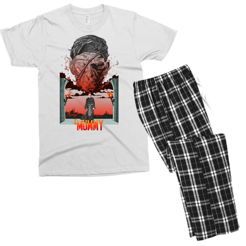 Universal Monsters The Mummy Detailed Portrait Men's T-shirt Pajama Set | Artistshot