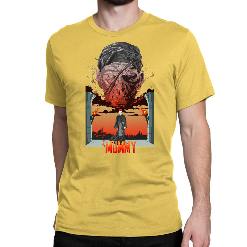 Universal Monsters The Mummy Detailed Portrait Classic T-shirt | Artistshot