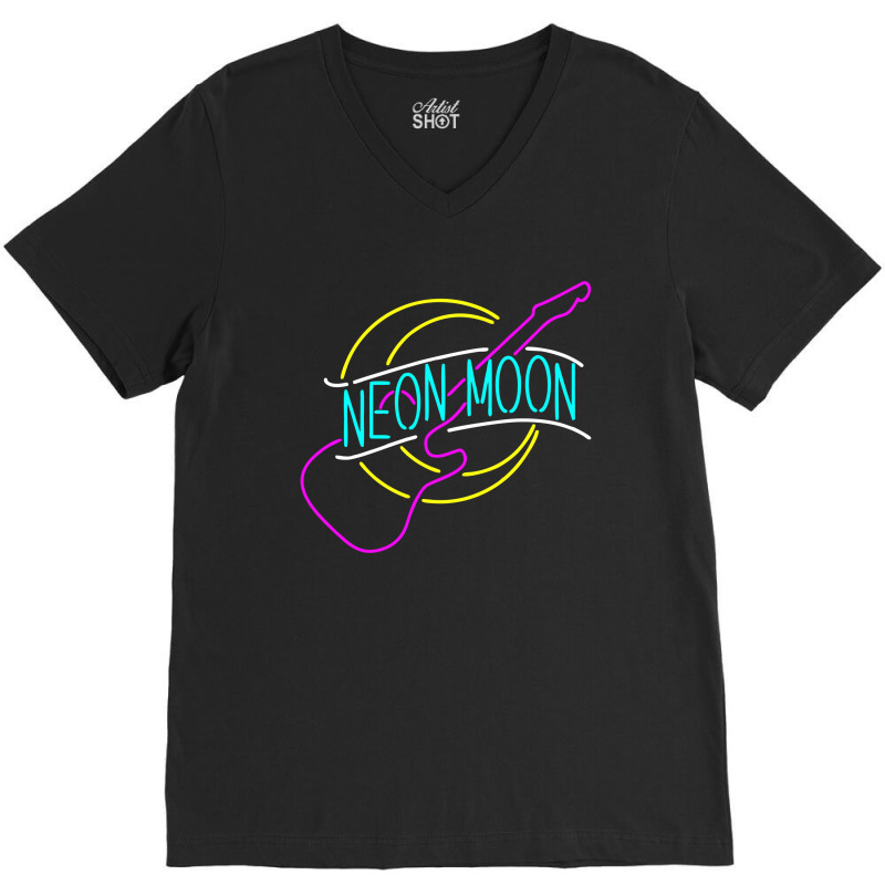 Brooks & Dunn - Neon Moon V-neck Tee | Artistshot