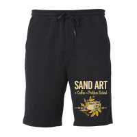 Problem Solved Coffee Sand Art Vintage Fleece Short | Artistshot