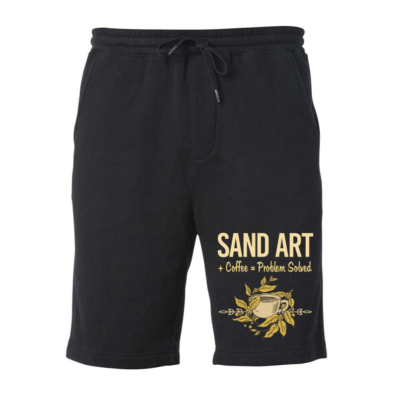 Problem Solved Coffee Sand Art Vintage Fleece Short | Artistshot