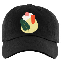 Minimalism Abstract Forms With Tropical Babana Leaf And Peach Colors H Kids Cap | Artistshot