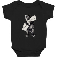 Bear Hug I Love California Shirt Art-retro Vintage Cali Bear Baby Bodysuit | Artistshot